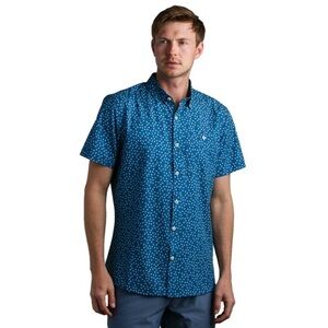 William Murray Golf Pin High Button-Down Blue w/Red & White Flags *Rare Large